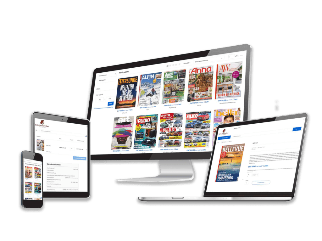 Deine Zeitschrift Website Mockup